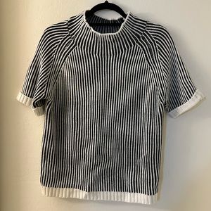 Mock Neck Striped Sweater